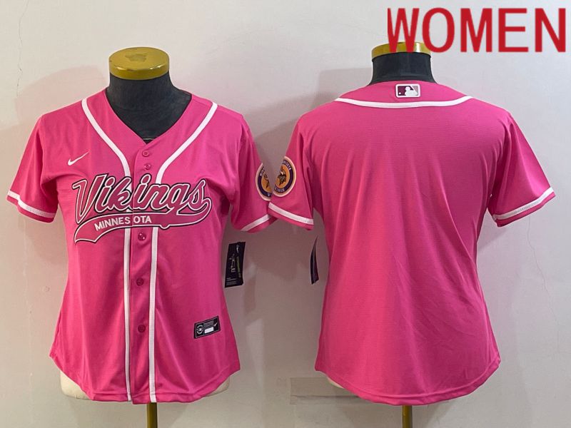 Women Minnesota Vikings Blank Pink 2022 Nike Co branded NFL Jersey->tennessee titans->NFL Jersey